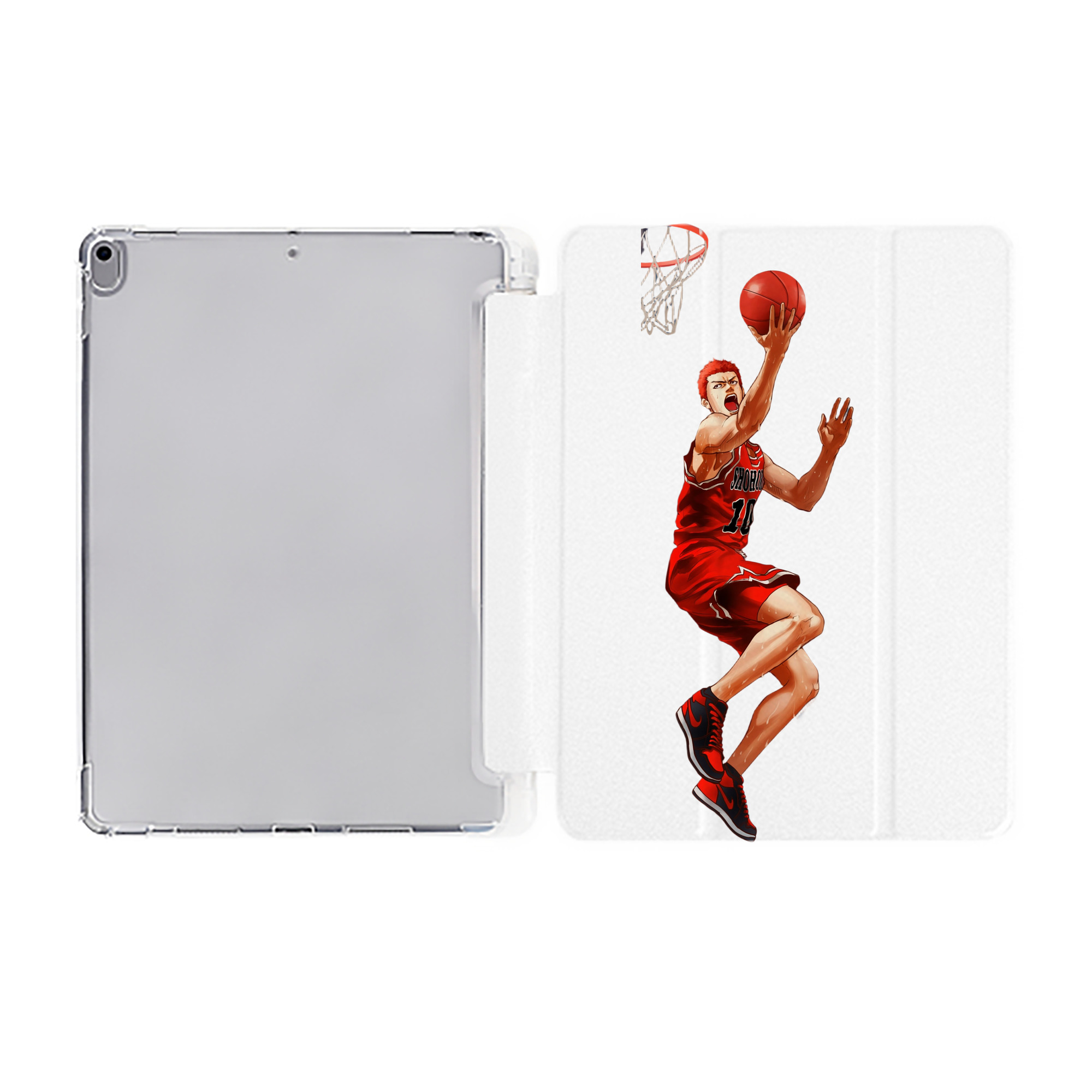 （画像用） SLAM DUNK／スラムダンク IPad ケース ペン収納付き 三つ折りスタンド PUレザー×シリコン 対応機種9.5/10.5/10.9インチ